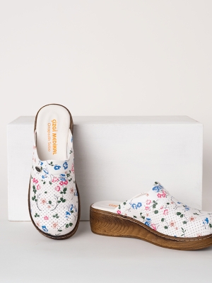 Blumig Damen Doktor Hebamie Medikal VivaColor Medizinische Clogs