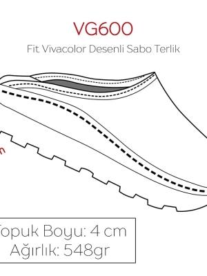 Çiçekli Kadın Doktor Hemşire Medikal Fit Vivacolor Sabo Terlik