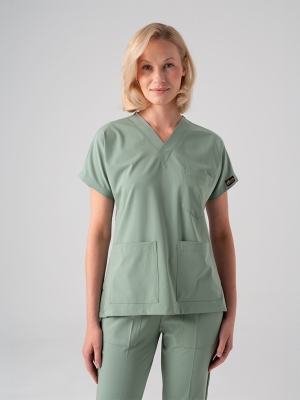 Mint Yeşili Dr. Greys Doktor Hemşire Medikal Scrubs Takım Best Likralı Kumaş