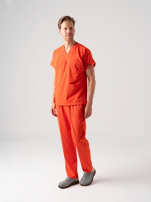 Turunç Dr. Greys Doktor Hemşire Medikal Scrubs Takım Best Likralı Kumaş