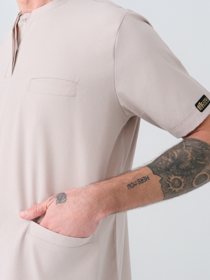 Cream Cool Doctor Nurse Medical Scrubs Set Best Lycra Fabric