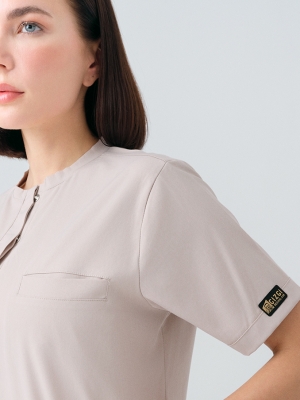 Cream Cool Doctor Nurse Medical Scrubs Set Best Lycra Fabric