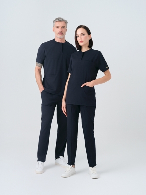 Navy Blue Cool Doctor Nurse Medical Scrubs Set Best Lycra Fabric