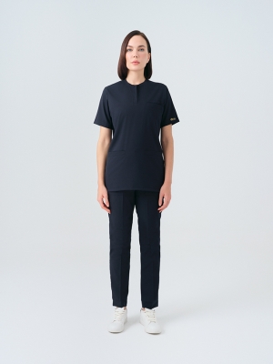 Navy Blue Cool Doctor Nurse Medical Scrubs Set Best Lycra Fabric