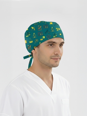 Keşif Tozları Desenli Bone (Cotton Likra Kumaş)