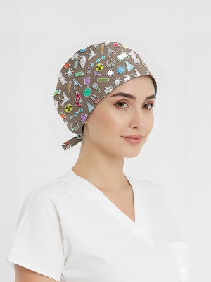 Keşif Vadisi Desenli Bone (Cotton Likra Kumaş)