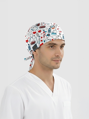 Medikal Desenli Bone (Cotton Likra Kumaş)