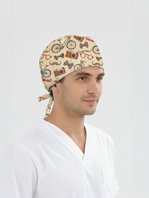 Nostalji Desenli Bone (Cotton Likra Kumaş)