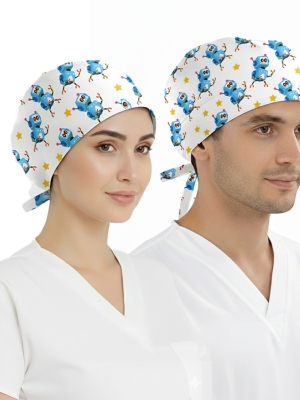 Robotik Desenli Bone (Cotton Likra Kumaş)