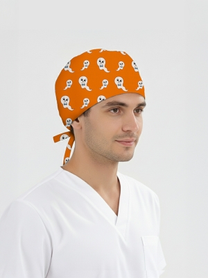 Sevimli Hayalet Desenli Bone (Cotton Likra Kumaş)