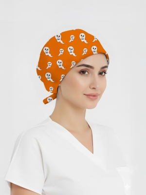 Sevimli Hayalet Desenli Bone (Cotton Likra Kumaş)