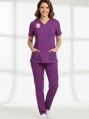 Ebe Forması Scrubs Likralı Takım Sağlık Bakanlığı Uyumlu-Byzantium