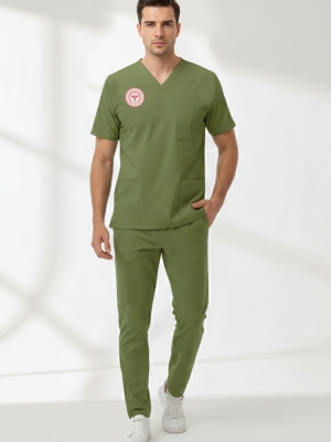 Eczacı Forması Scrubs Likralı Takım Sağlık Bakanlığı Uyumlu-Grasshopper