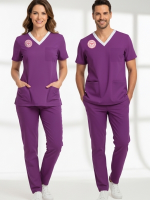 Sorumlu Ebe Forması Alt Üst Scrubs Takım (Sağlık Bakanlığı 2025 Standartlarıyla Uyumlu)-Byzantium