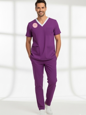 Sorumlu Ebe Forması Alt Üst Scrubs Takım (Sağlık Bakanlığı 2025 Standartlarıyla Uyumlu)-Byzantium