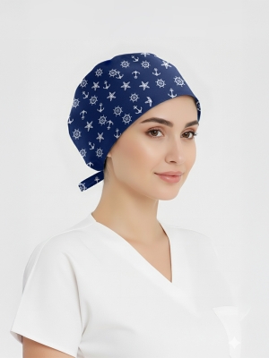 Çapa Desenli Bone (Cotton Likra Kumaş)