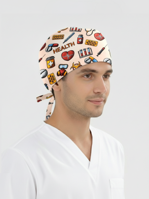 Health Box Patterned Cap (Cotton Lycra Fabric)