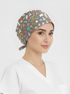 Keşif Vadisi Desenli Bone (Cotton Likra Kumaş)