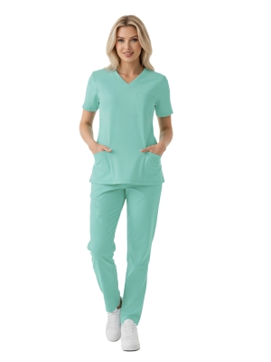 Bermuda Dr. Greys Doktor Hemşire Medikal Scrubs Takım Lüks Likralı Kumaş