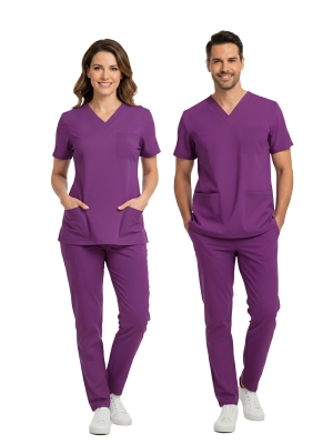 Byzantium Dr. Greys Doktor Hemşire Medikal Scrubs Takım Lüks Likralı Kumaş