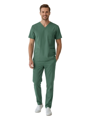 Frosty Spruce Dr. Greys Doktor Hemşire Medikal Scrubs Takım Lüks Likralı Kumaş