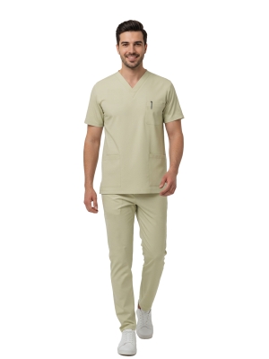 Moth Dr. Greys Doktor Hemşire Medikal Scrubs Takım Lüks Likralı Kumaş