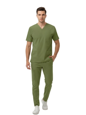 Grasshopper Dr. Greys Doktor Hemşire Medikal Scrubs Takım Lüks Likralı Kumaş