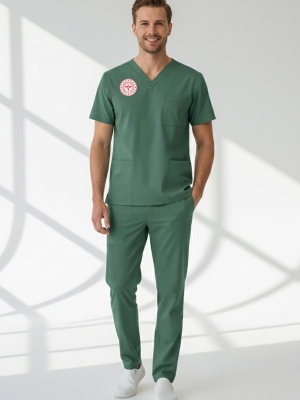 Operating Room Scrubs – Stretch Set | Turkey Ministry of Health – 2025 Standard – Frosty Spruce