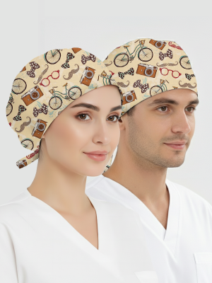 Nostalji Desenli Bone (Cotton Likra Kumaş)