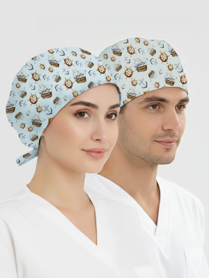 Yelken Dümeni Desenli Bone (Cotton Likra Kumaş)