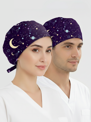 Star Rain Patterned Cap (Cotton Lycra Fabric)