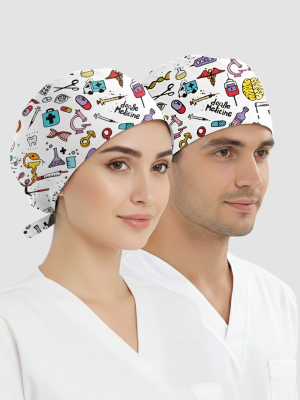 Bilimsel Desenli Bone (Cotton Likra Kumaş)