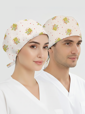 Love Frog Patterned Cap (Cotton Lycra Fabric)