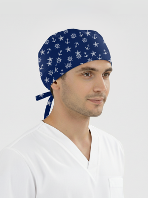 Anchor Patterned Cap (Cotton Lycra Fabric)