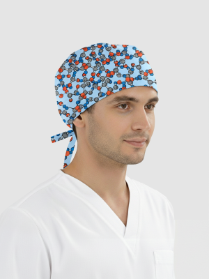 Molekül Ağı Desenli Bone (Cotton Likra Kumaş)