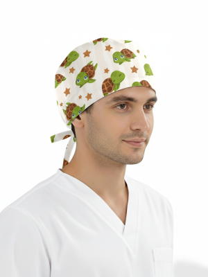 Turtle Dream Patterned Cap (Cotton Lycra Fabric)