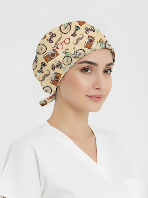 Nostalji Desenli Bone (Cotton Likra Kumaş)