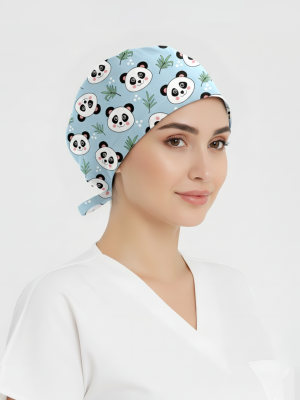 Sweet Panda Patterned Cap (Cotton Lycra Fabric)
