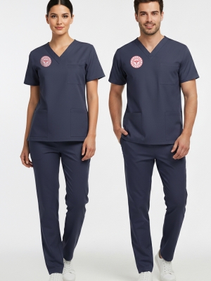 Hemşire Forması Scrubs Likralı Takım Sağlık Bakanlığı Uyumlu-Patriot Blue