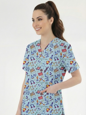 Formül Desenli Tek Üst (Cotton Likra Kumaş)