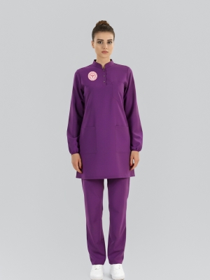 Tesettür Ebe Forması Scrubs Likralı Takım Sağlık Bakanlığı Uyumlu-Byzantium