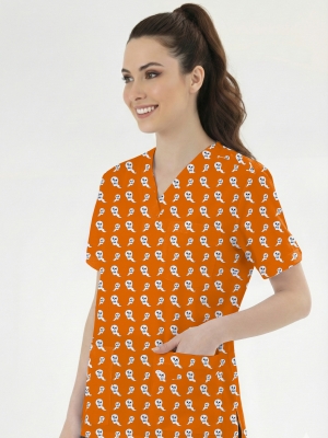 Sevimli Hayalet Desenli Tek Üst (Cotton Likra Kumaş)