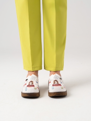 Hemşire Baskılı Kadın Doktor Hemşire Medikal VivaColor Meslek Sabo Terlik