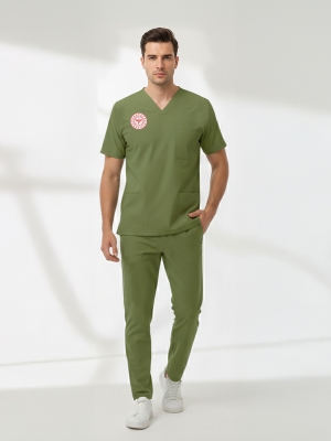 Apotheker Scrubs – Elastisches Set, offizielle Norm 2025, Grasshopper