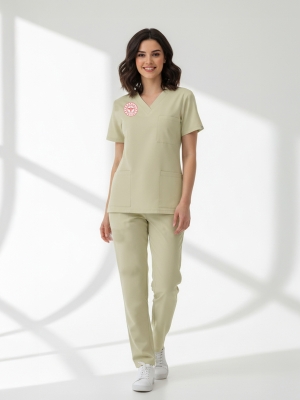Scrubs-Set für Techniker, Technologen & Medizinische Sekretäre – Stretch, Offizieller Standard 2025, Moth