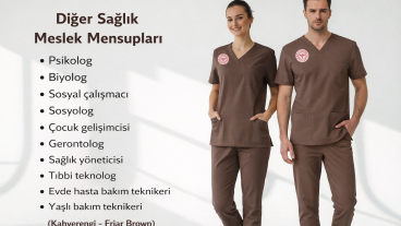 Kahverengi Diğer Sağlık Meslek Mensupları Forması Scrubs Likralı Takım Sağlık Bakanlığı Renk Uyumlu – Friar Brown
