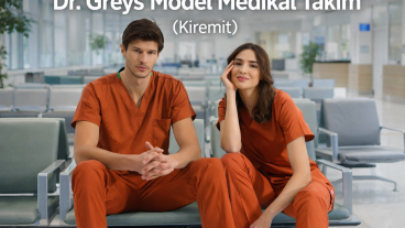 Kiremit Dr. Greys Medikal Scrubs Takım: Doğallığın ve Güvenin Sıcak Tonu