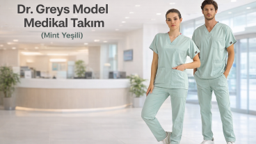 Mint Yeşili Dr. Greys Medikal Scrubs Takım: Tazelik ve Huzurun Profesyonel Rengi