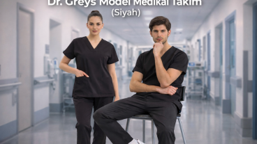 Siyah Dr. Greys Medikal Scrubs Takım: Siyahın Gücü ve Profesyonel Zarafet