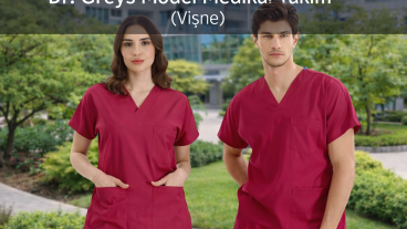 Vişne Rengi Dr. Greys Medikal Scrubs Takım: Gücün, Zarafetin ve Profesyonelliğin Rengi